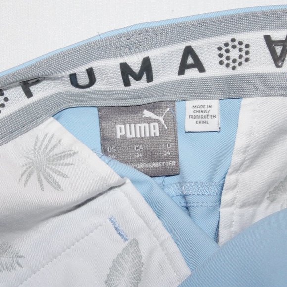 Sold.   Excellent Puma Bio Cell Performance Golf Shorts 36 10 Light Blue - Picture 5 of 6